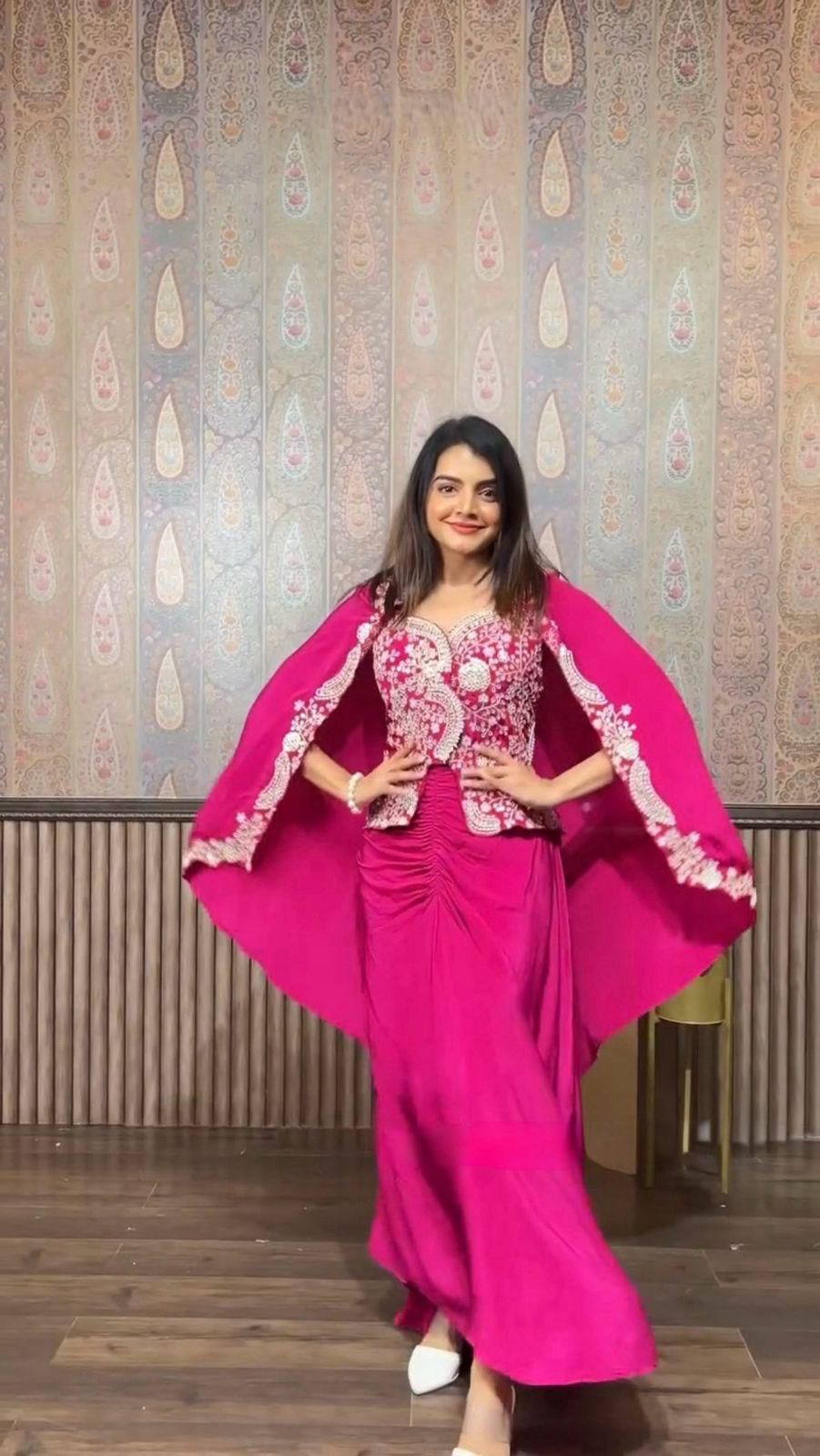 Designer Jacket Palazzo Set with Dupatta