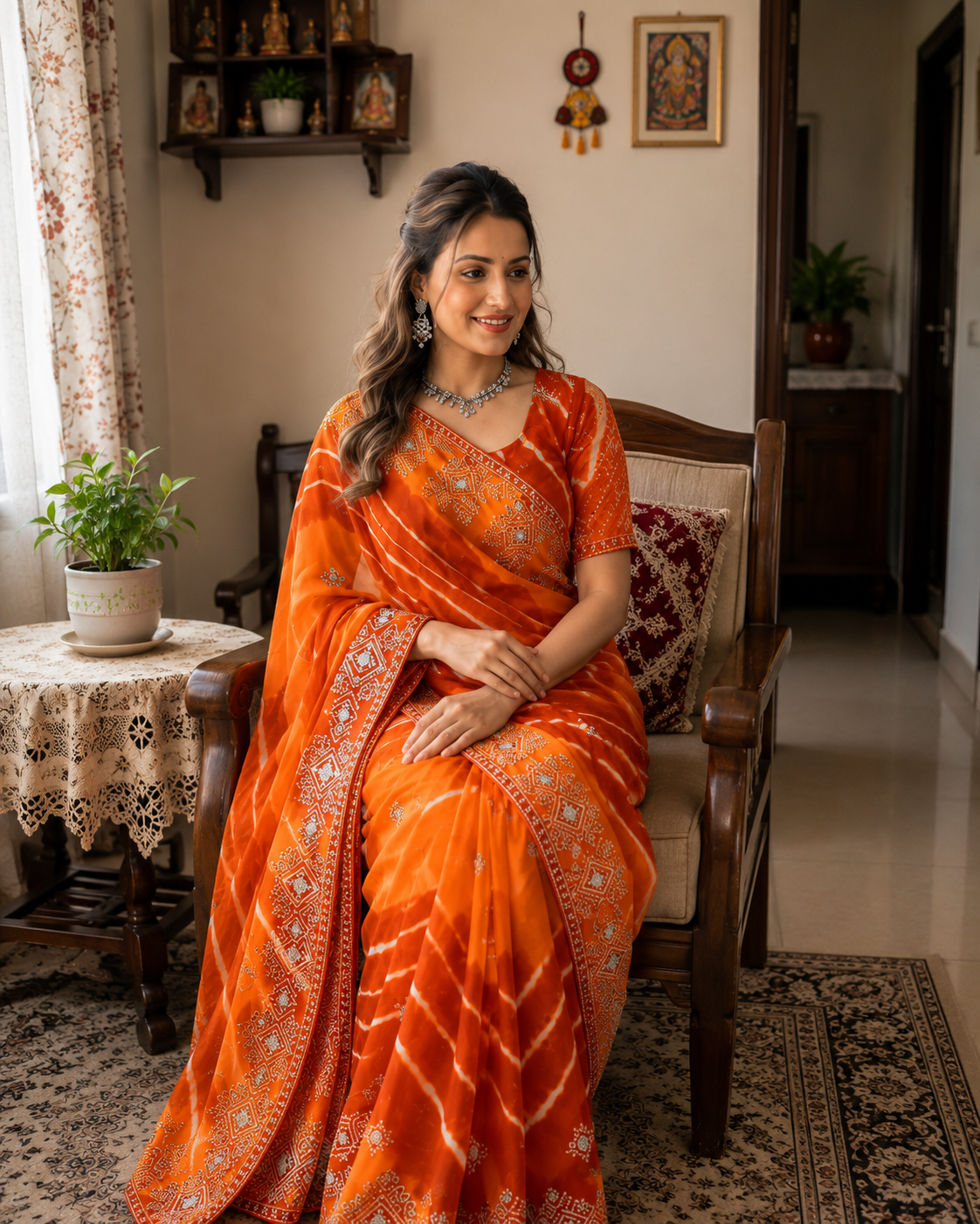 Saavan Special Soft C Multi Leheriya Saree