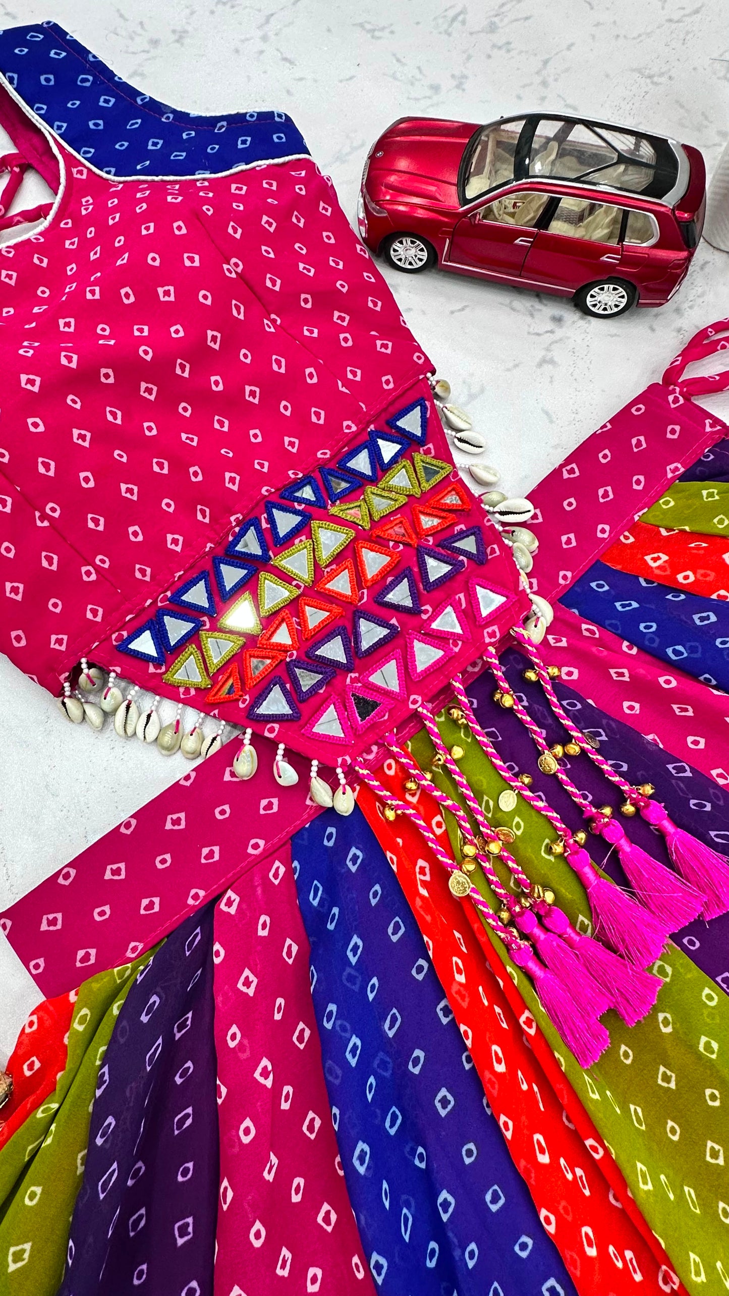 Navratri Special 6+ Meter Flair Georgette Lehenga Choli with Mirror Work | Women Festive Wear