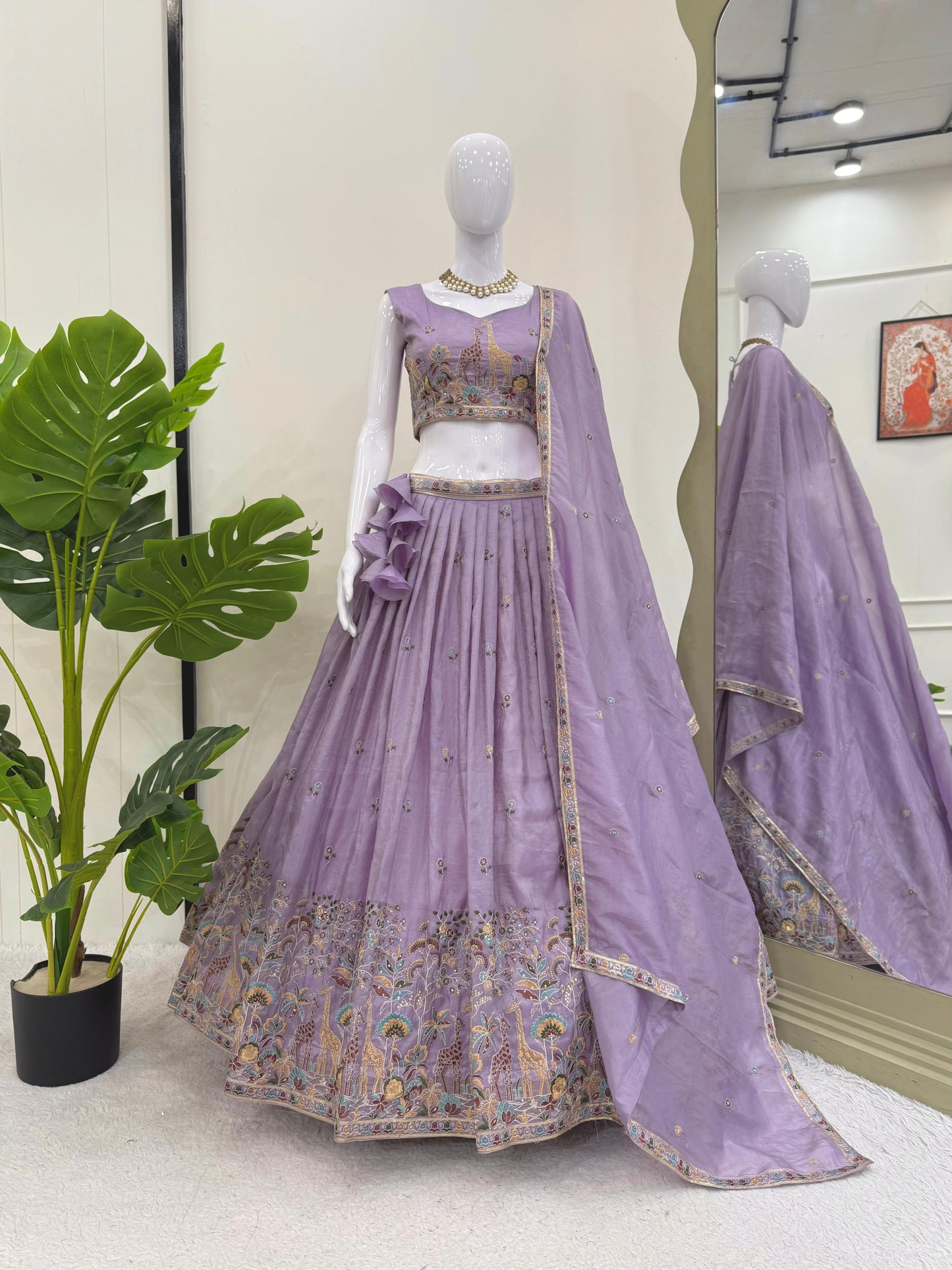 Gold Crush Embroidered Lehenga Set