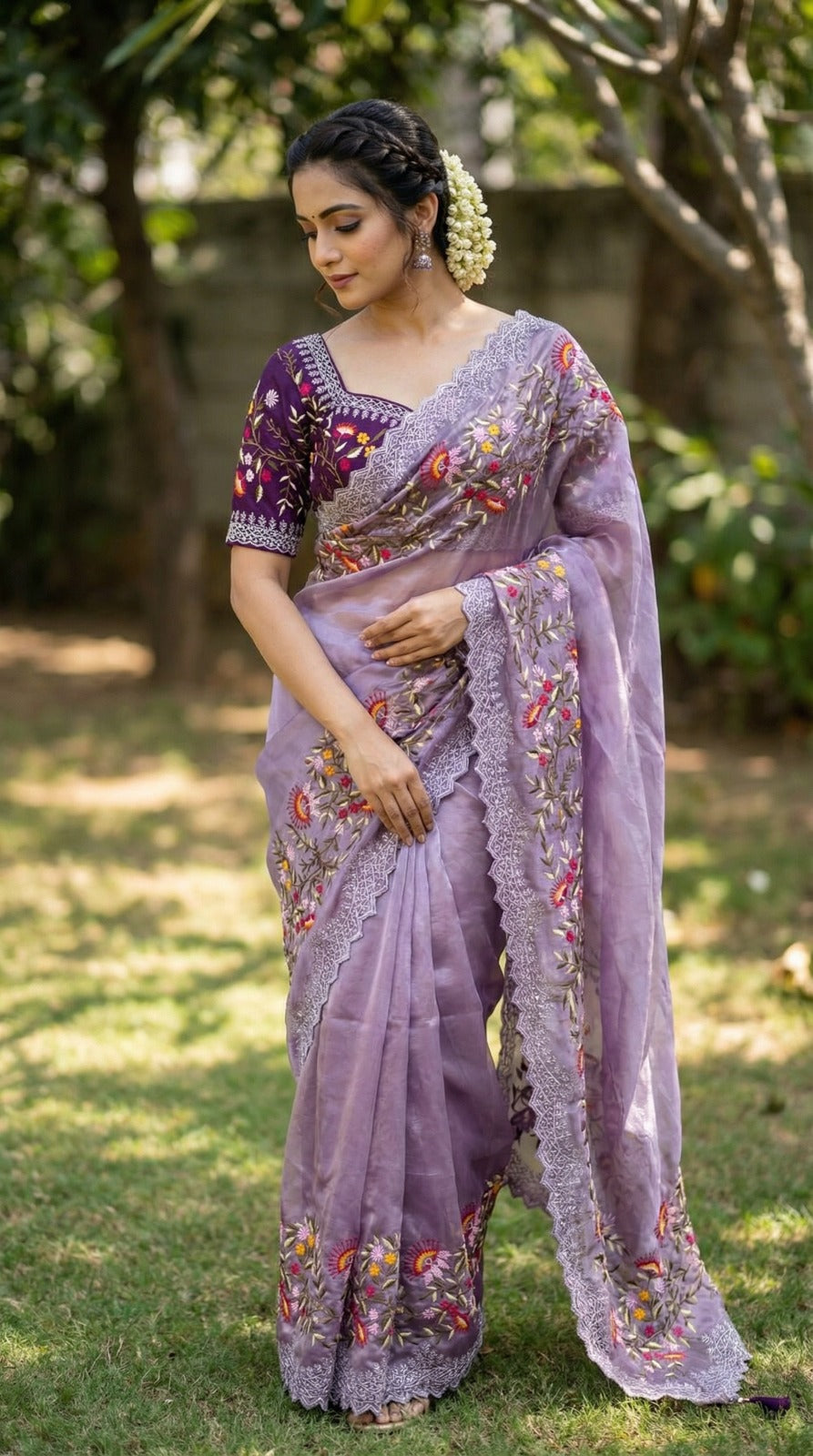 Designer Georgette Embroidery Saree – Disha Collection