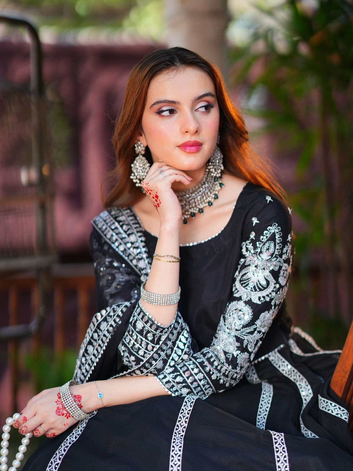 Elegant Black Velvet Lehenga Choli with Silver Thread & Sequence Work | Party Wear & Festive Collection