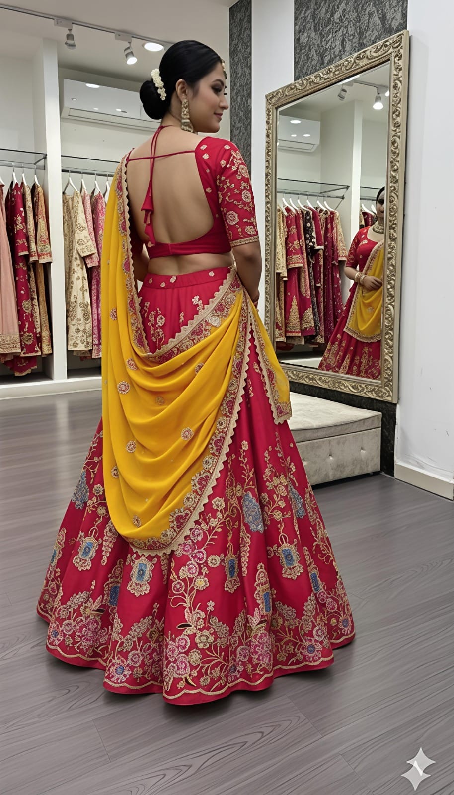 Crystal Silk Heavy Embroidered Festival Lehenga Choli with Dupatta (4 Colors)