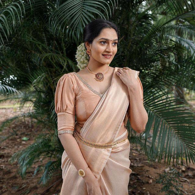 Peach Silk Saree