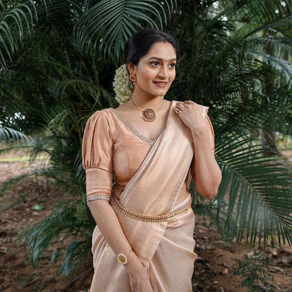 Peach Silk Saree