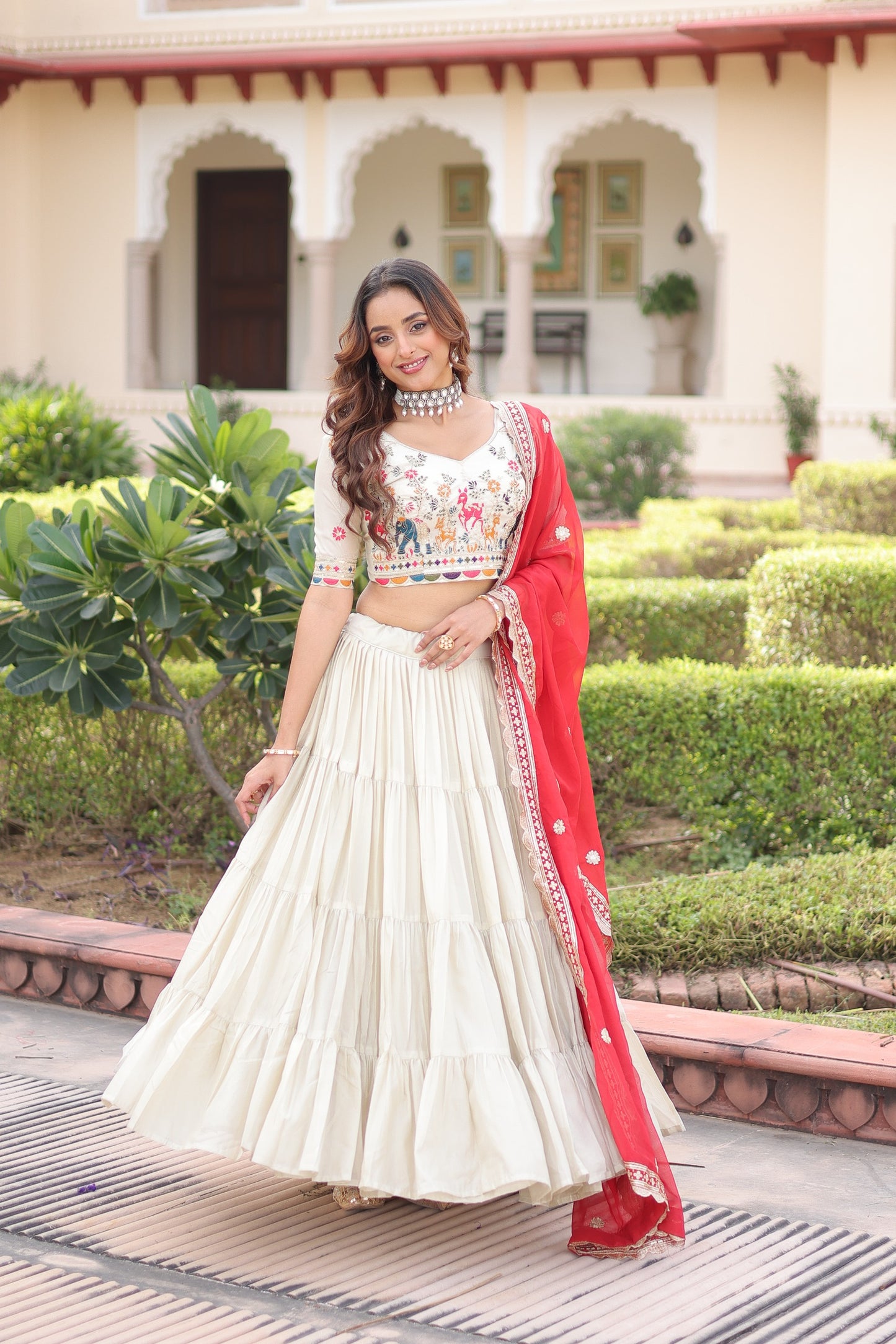 Premium Cosmos Silk Heavy Flair Lehenga Choli With Designer Dupatta (12 Meter Flair)