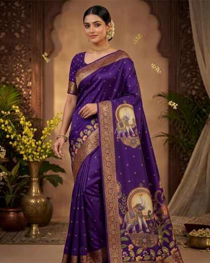 Ajrakh Soft Georgette Saree with Zari Border | Festive & Daily Wear