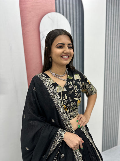 Festival Embroidery Silk Lehenga Choli