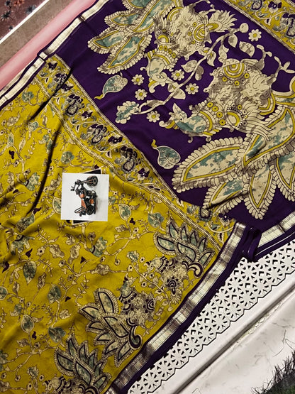 Premium Ajrakh Heavy Marsh Mellow Self Saree With Jacquard Border