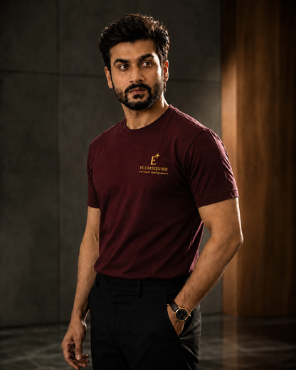 Ecomsquire Premium Cotton T-Shirt Combo Pack for Men (Maroon & Red)