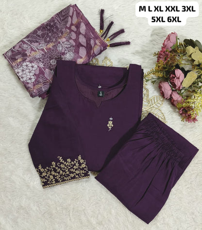 Premium Roman Silk Kurti Pant Set with Digital Print Dupatta – Festival Wear Designer Suit