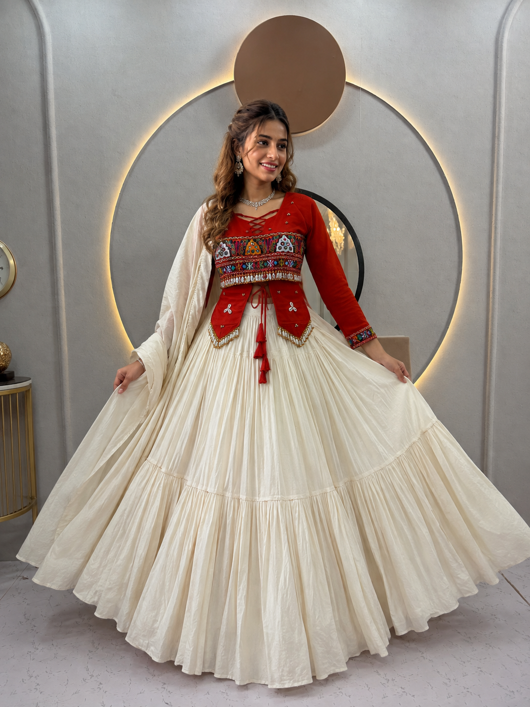 Navratri Special Hand Work Lehenga Choli | 9 Meter Flair