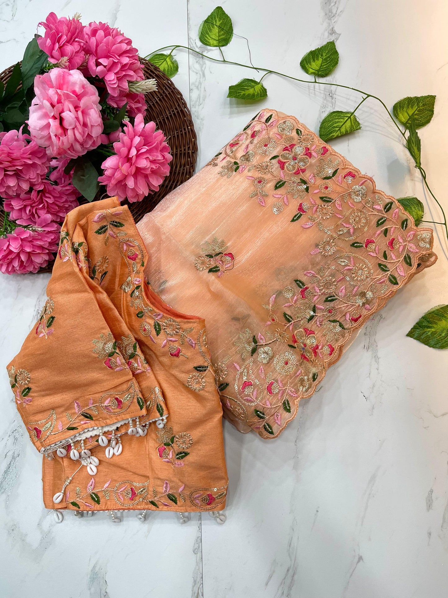 Jasmin Soft Fendy Chiffon Embroidery Saree
