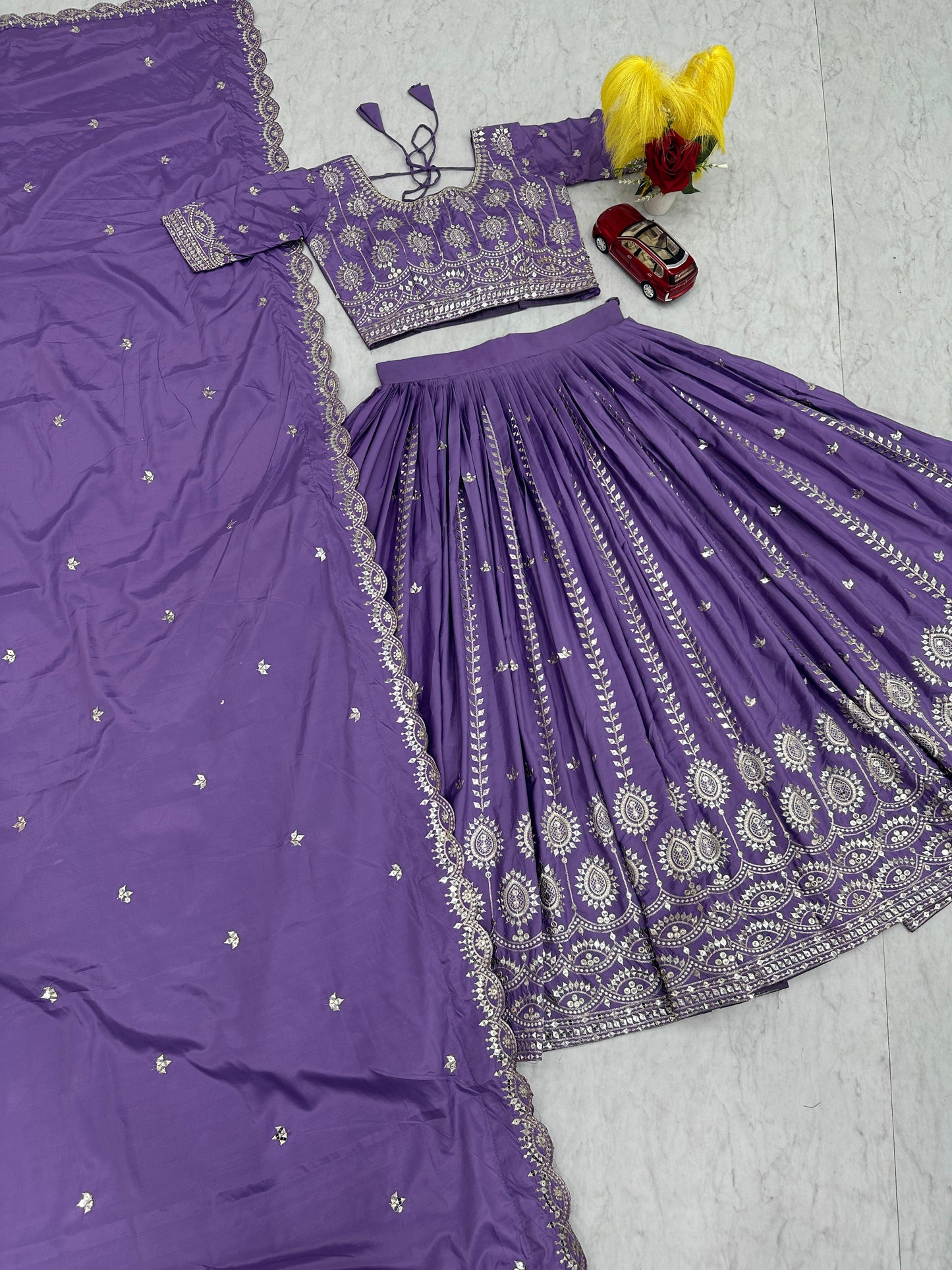 New Festival Wear Pure Crepe Silk Lehenga Choli with Heavy 7mm Sequence Embroidery | Fully Stitched