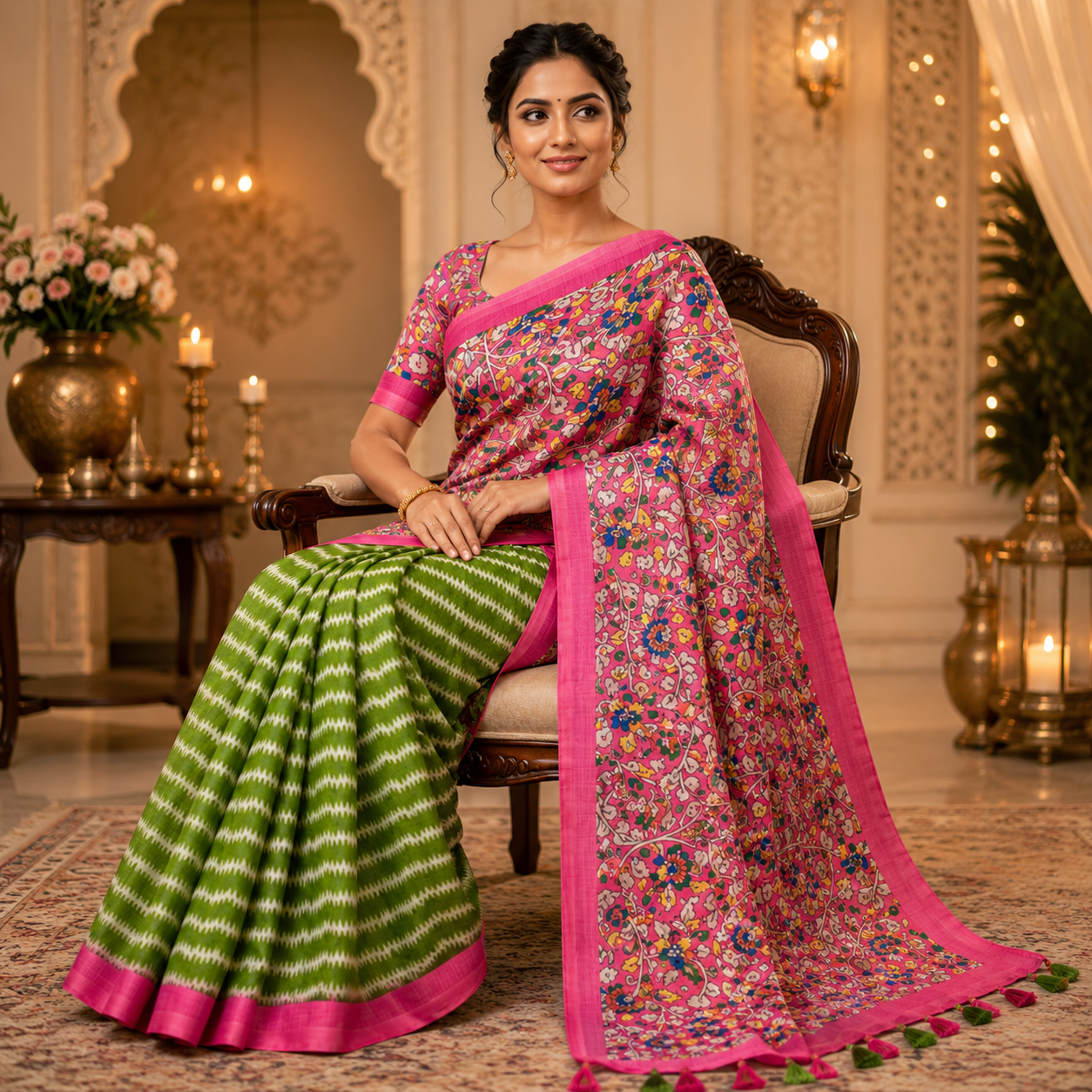 Rangriti – Soft Linen Cotton Printed Saree