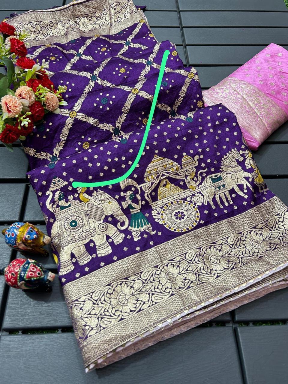 Royal Dolla Silk Saree with Meena & Zari Weaving – Traditional Wedding Collection