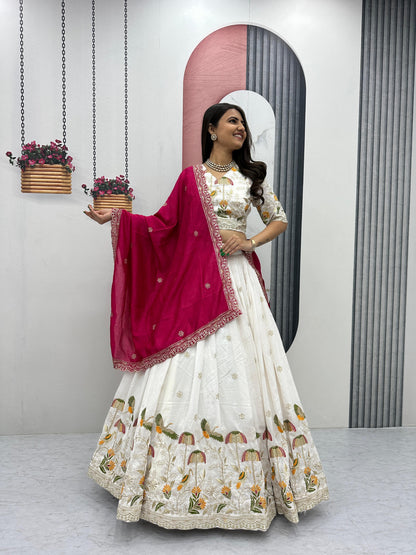 Festival Embroidery Silk Lehenga Choli