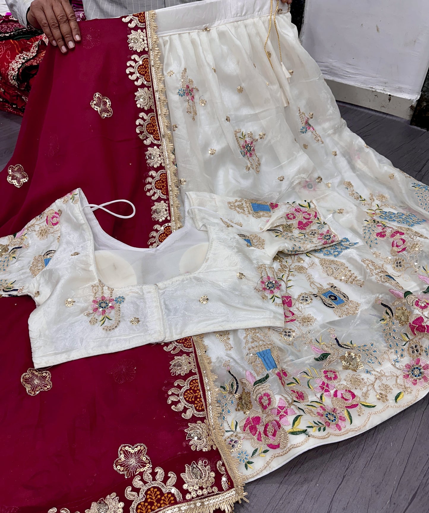 Crystal Silk Heavy Embroidered Festival Lehenga Choli with Dupatta (4 Colors)