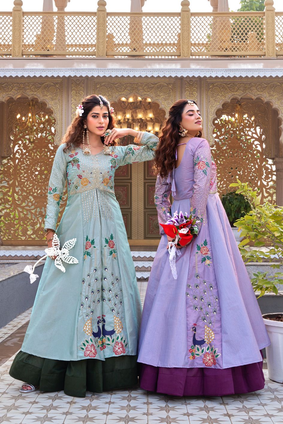 Peacock Embroidered Lehenga Choli