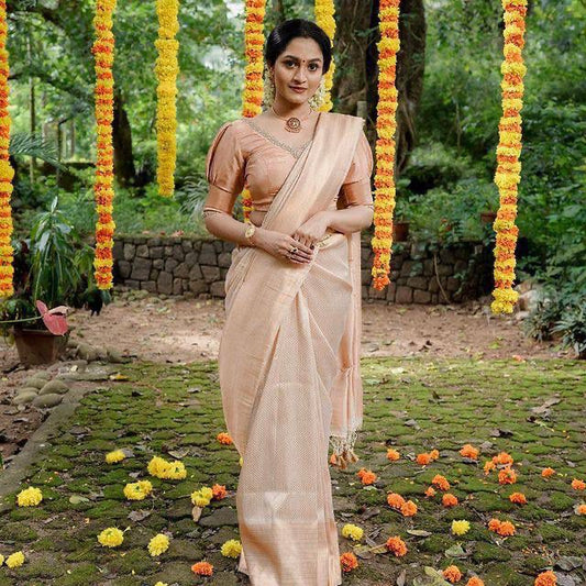 Peach Silk Saree