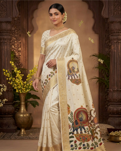 Ajrakh Soft Georgette Saree with Zari Border | Festive & Daily Wear