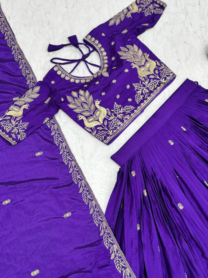 Festival Wear Chinon Lehenga Choli Set