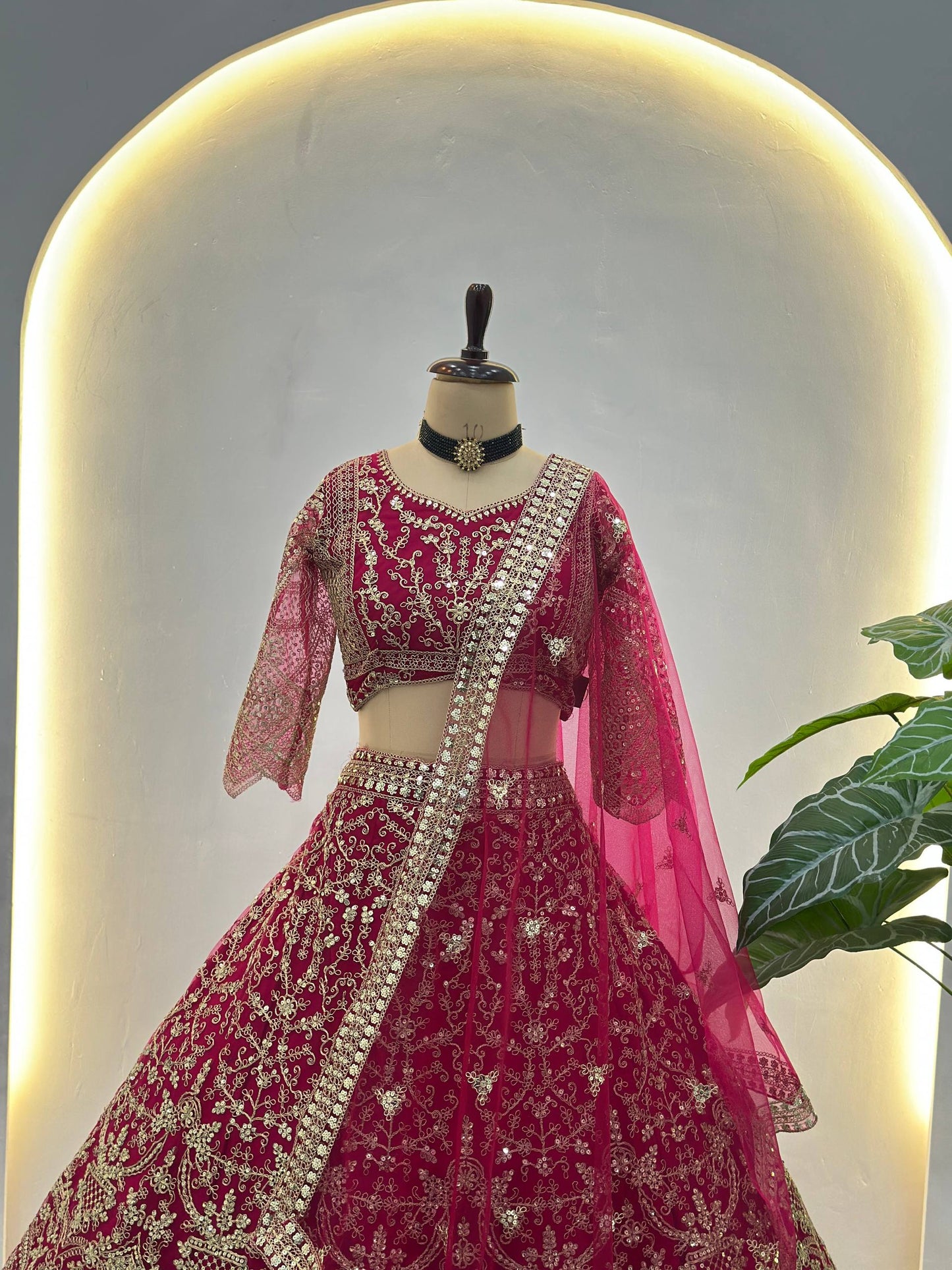 Premium Butterfly Net Designer Lehenga Choli with Heavy Embroidery (3 Colours)