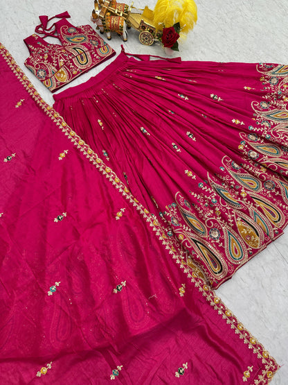 Wedding Vichitra Lehenga Choli