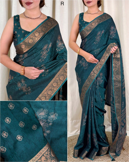 Tom & Jerry Cotton Silk Saree
