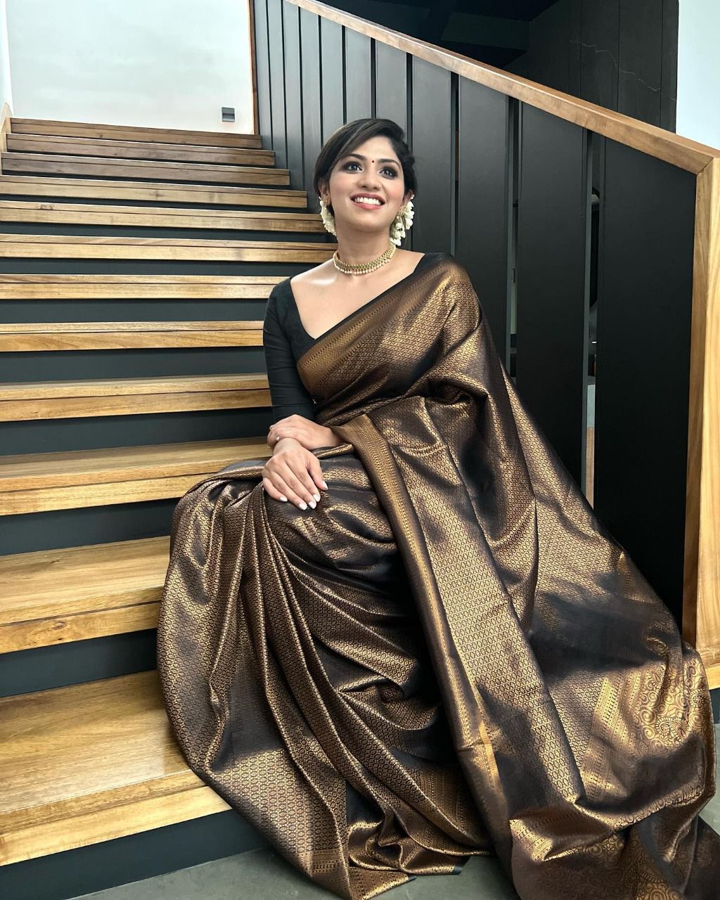 Brown Silk Saree