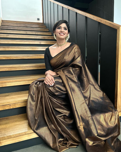Brown Silk Saree