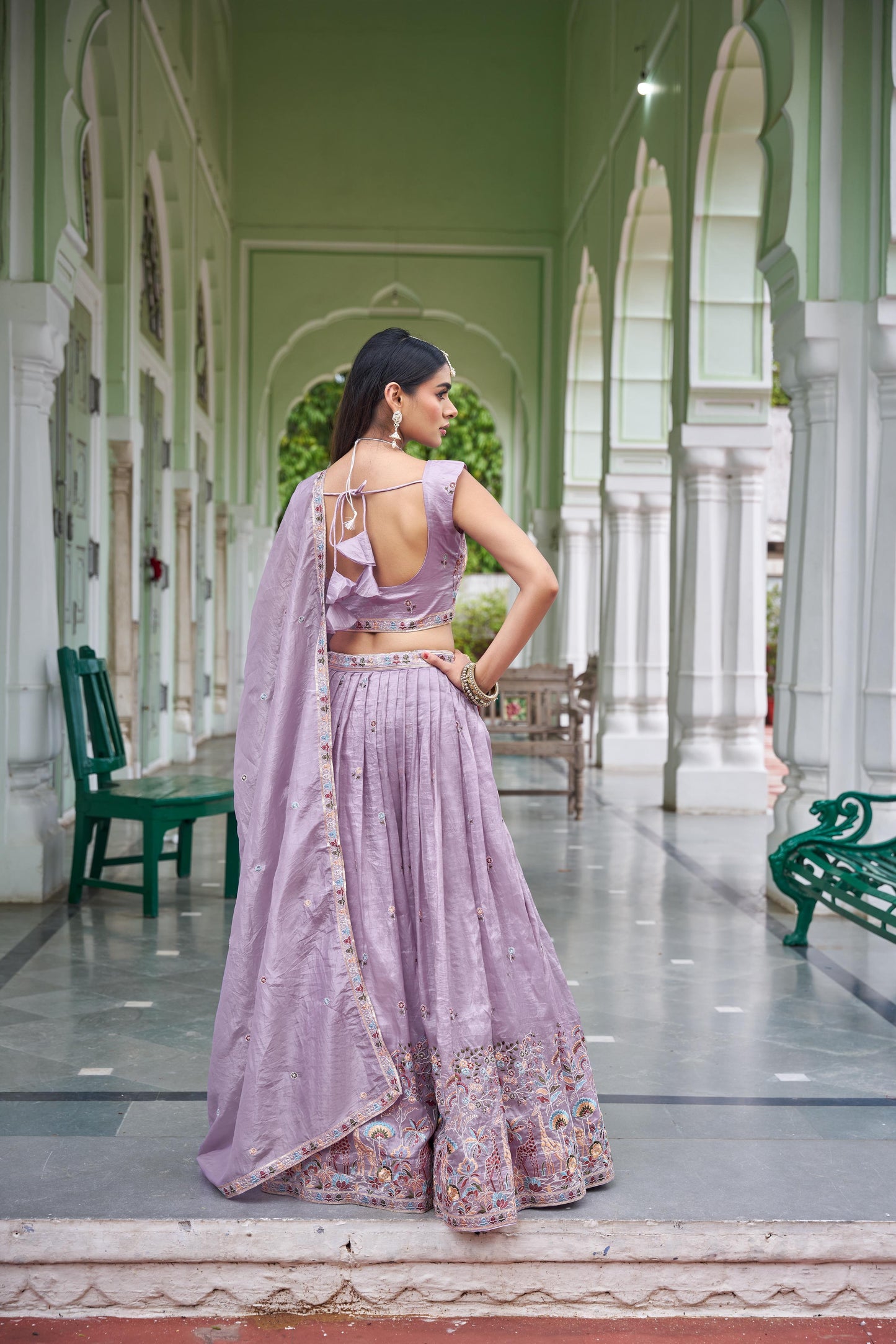 Gold Crush Embroidered Lehenga Set