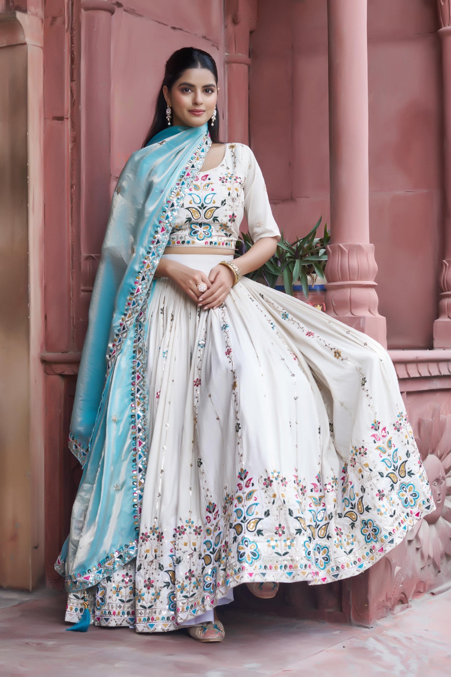 Tissue Silk Festival Lehenga Set