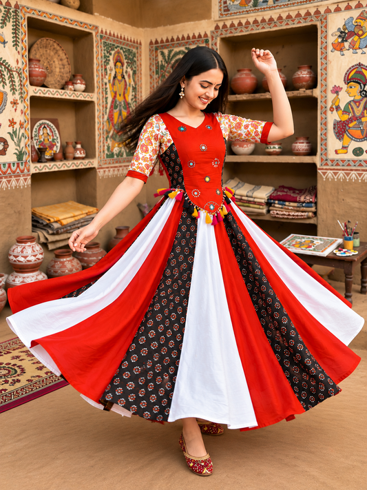 Navratri Special Cotton Kediyu Lehenga Set | Garba Chaniya Choli