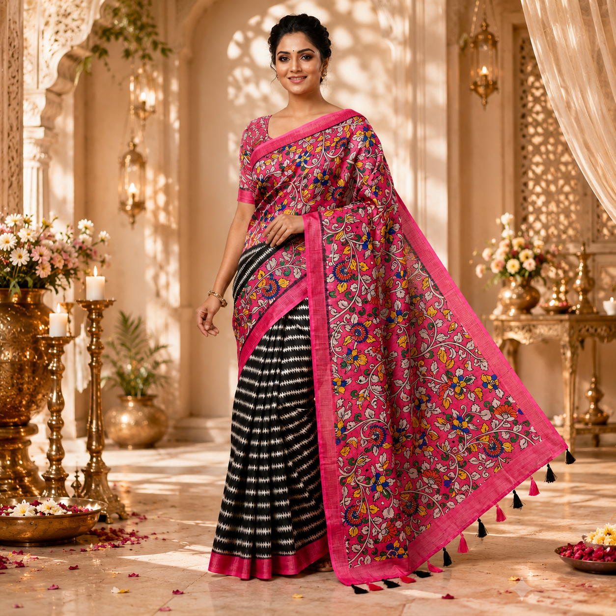Rangriti – Soft Linen Cotton Printed Saree