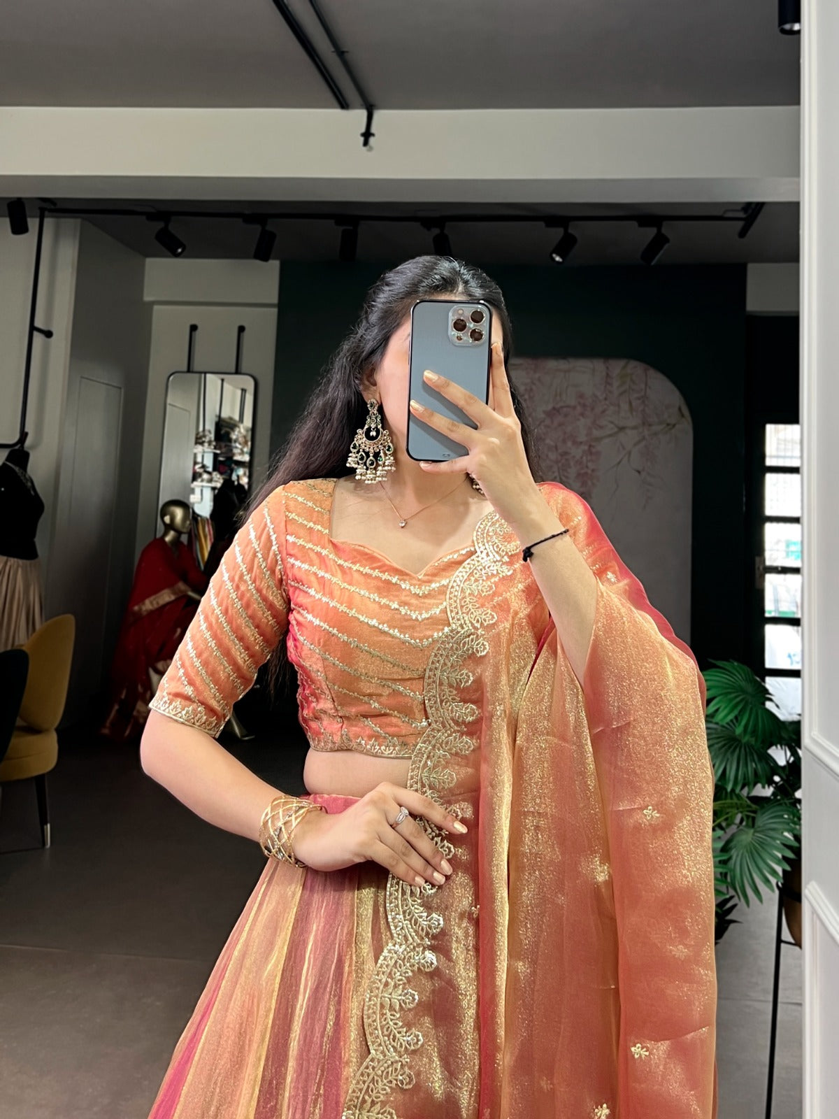Women's Carika Silk Lehenga Choli with Embroidered Dupatta – Festive & Wedding Wear