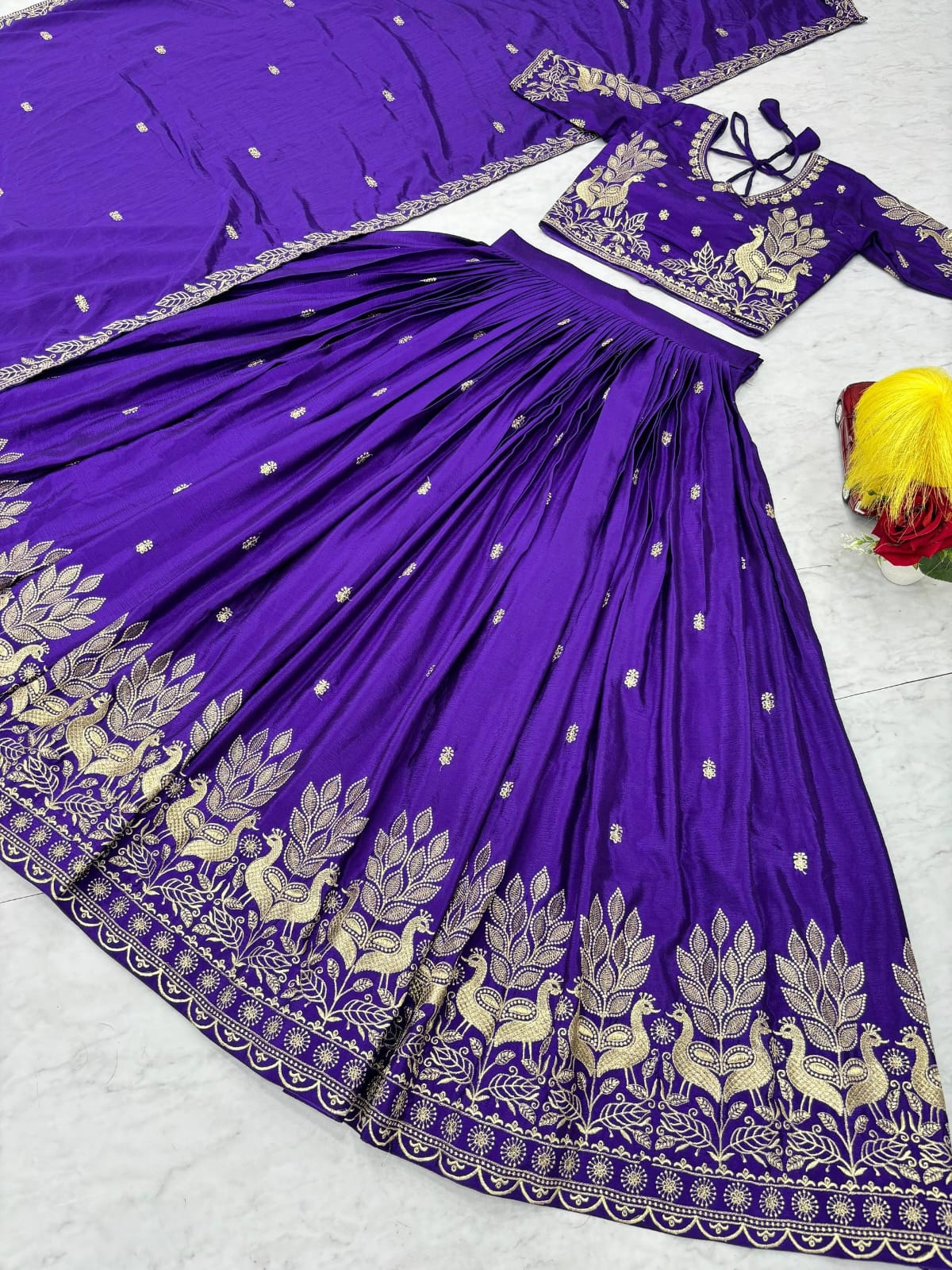 Festival Wear Chinon Lehenga Choli Set