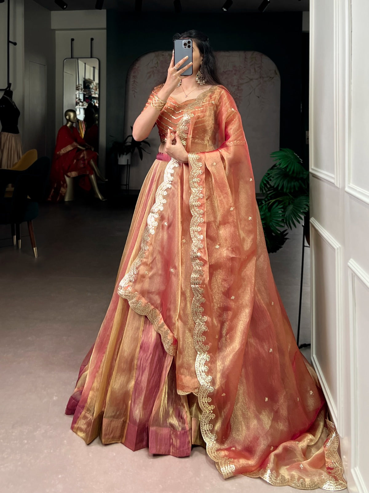 Women's Carika Silk Lehenga Choli with Embroidered Dupatta – Festive & Wedding Wear