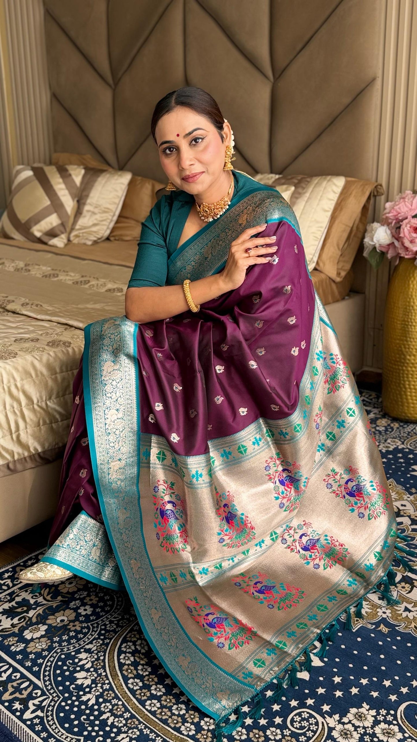 Paithani Silk Peacock Border Saree