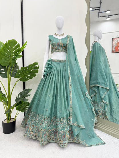 Gold Crush Embroidered Lehenga Set
