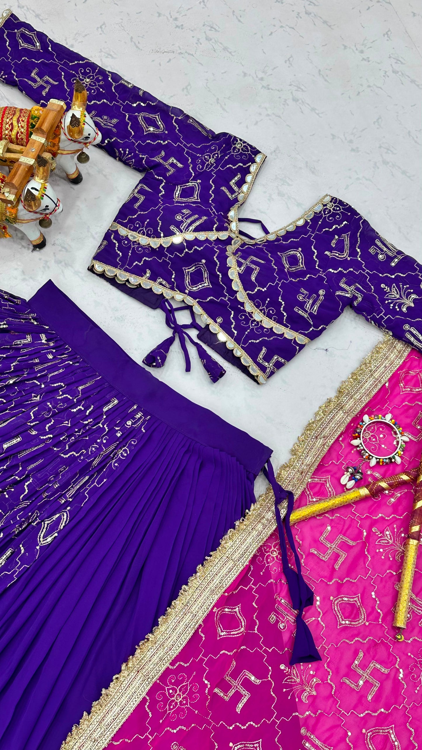 Navratri Special Heavy Embroidery Lehenga Choli Set