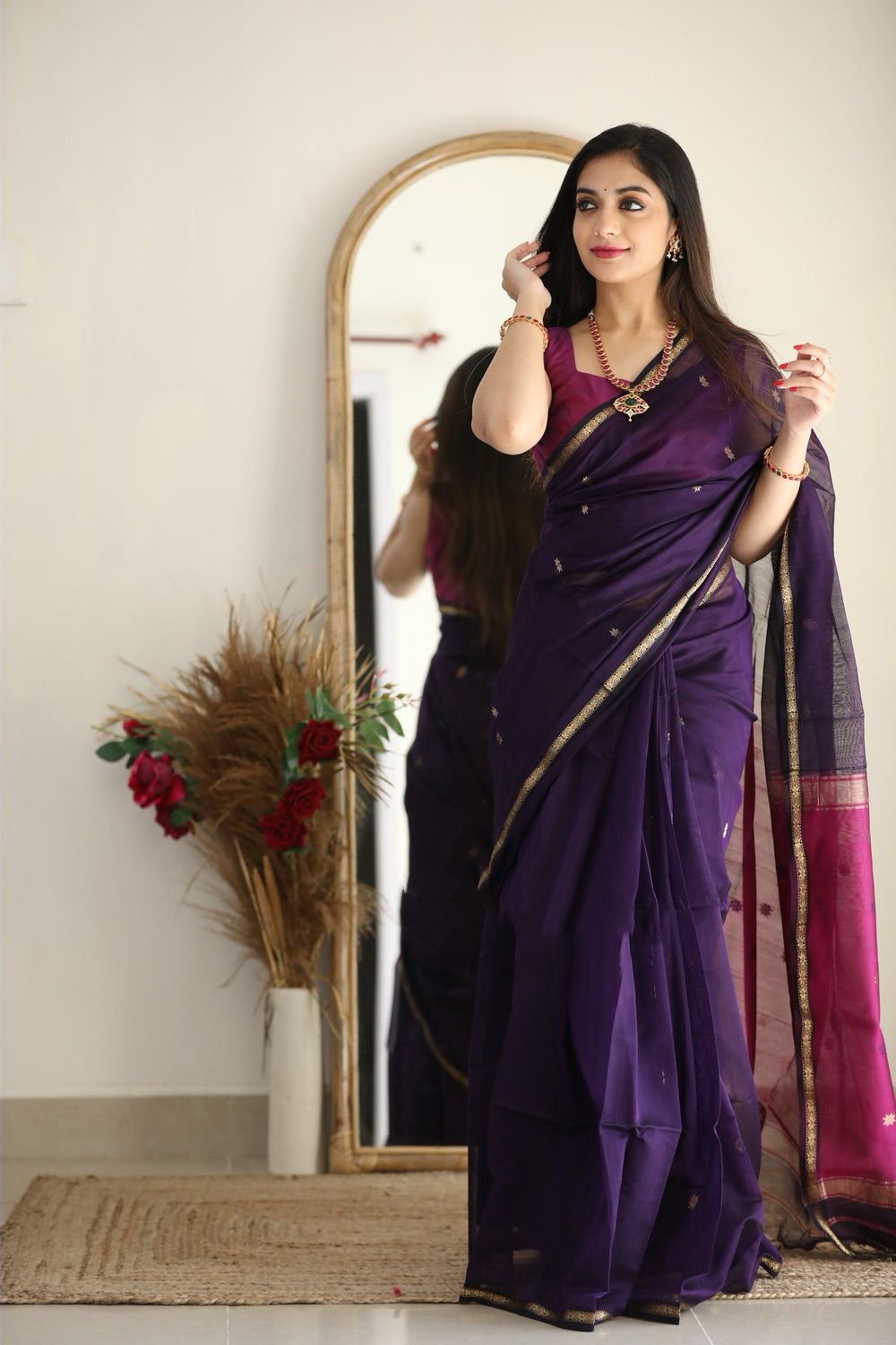 Purple Festive Saree