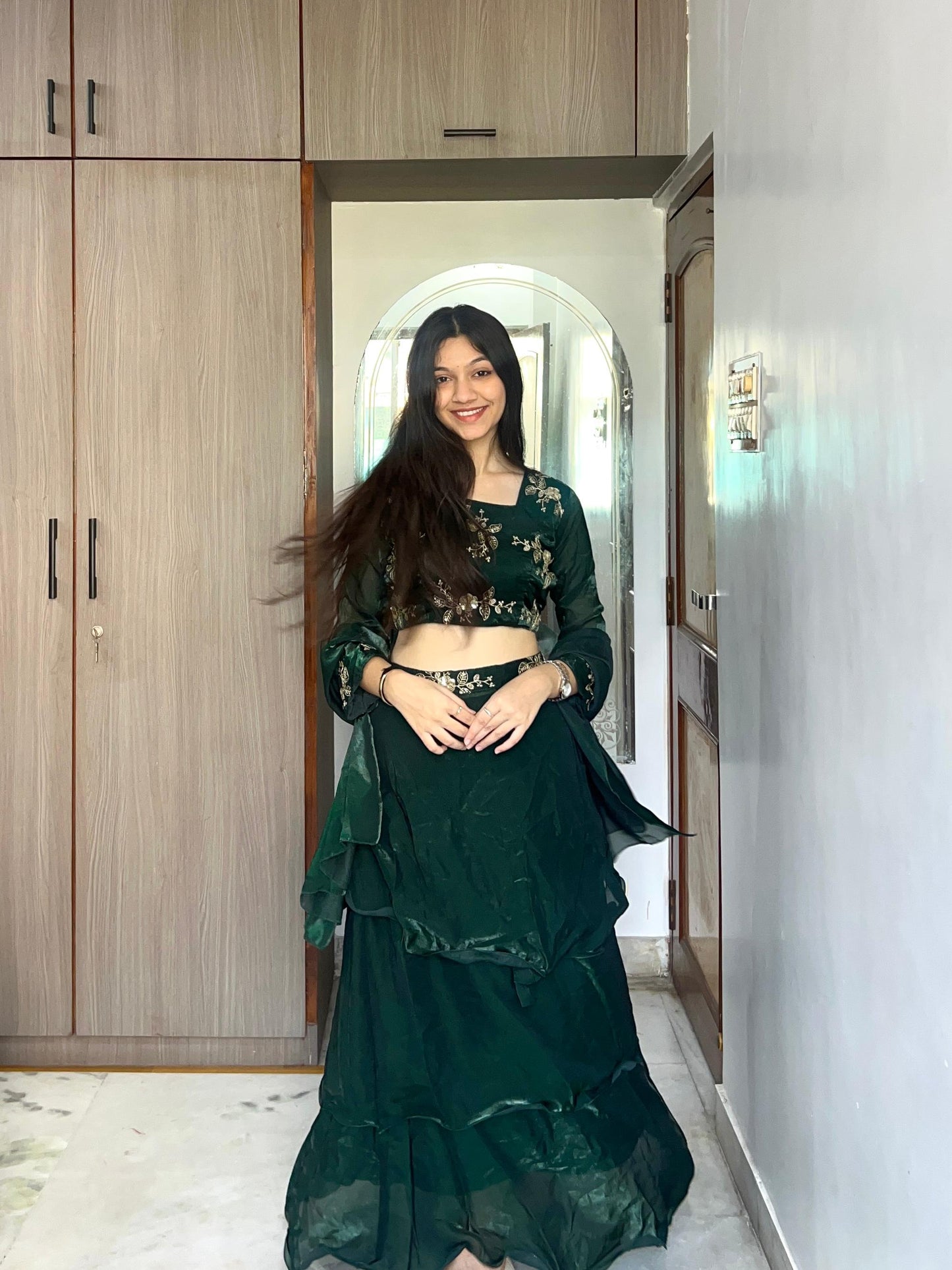 3-Piece Party Wear Lehenga Set