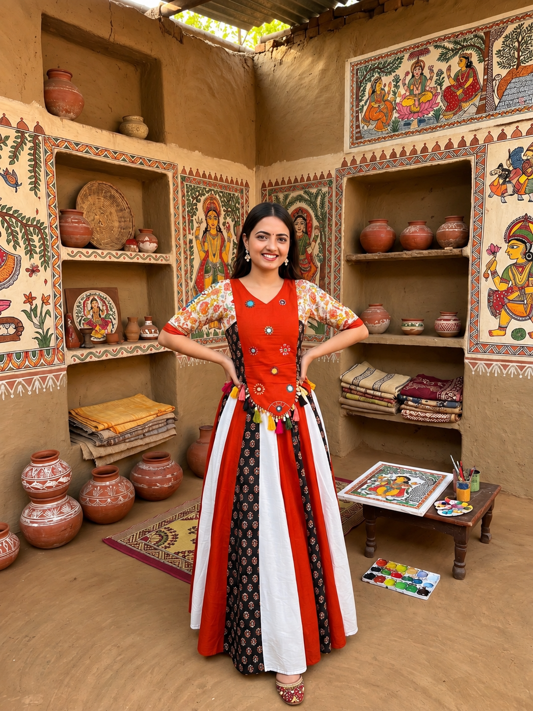 Navratri Special Cotton Kediyu Lehenga Set | Garba Chaniya Choli