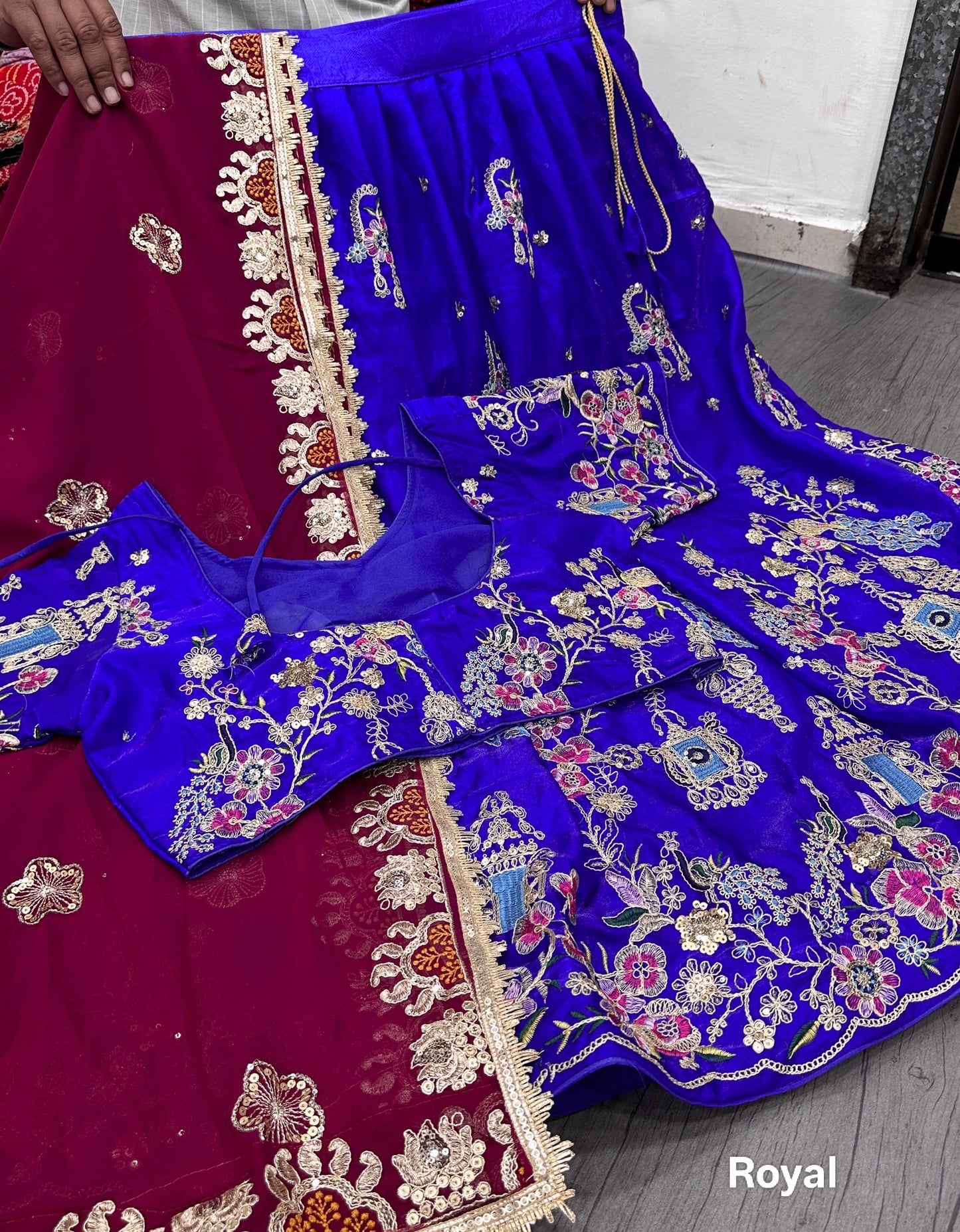 Crystal Silk Heavy Embroidered Festival Lehenga Choli with Dupatta (4 Colors)