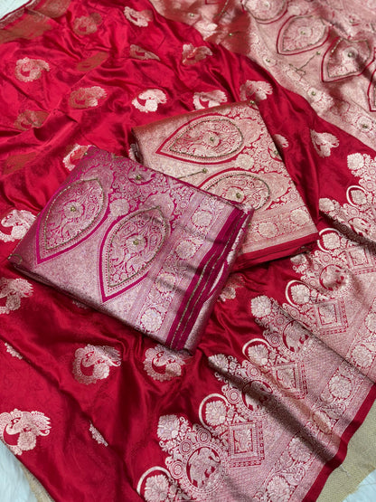 Jhanvi Rich Silk Saree – Pink