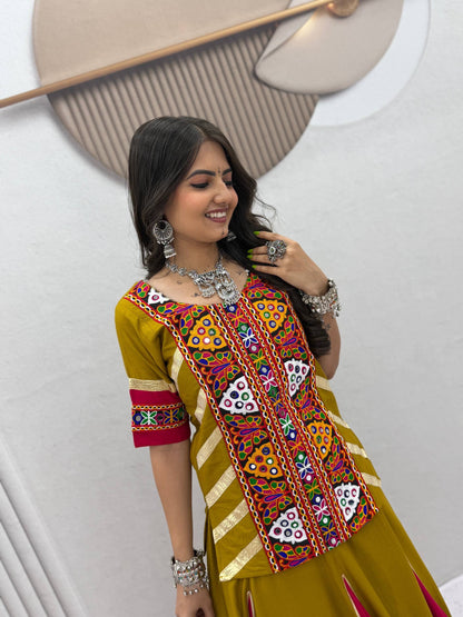 Navratri Special Pure Cotton Kediyu Lehenga Set | 6 Meter Flair | Garba & Dandiya Dress