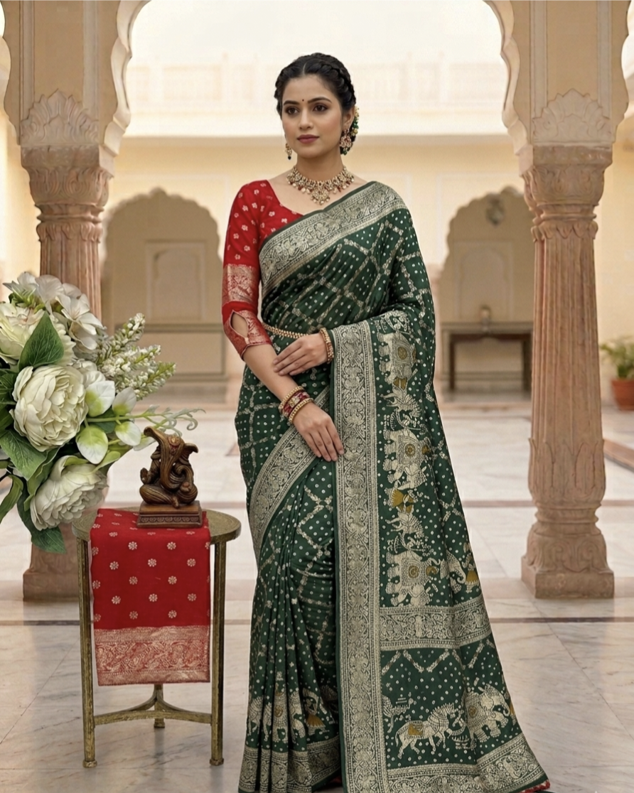 Royal Dolla Silk Saree with Meena & Zari Weaving – Traditional Wedding Collection