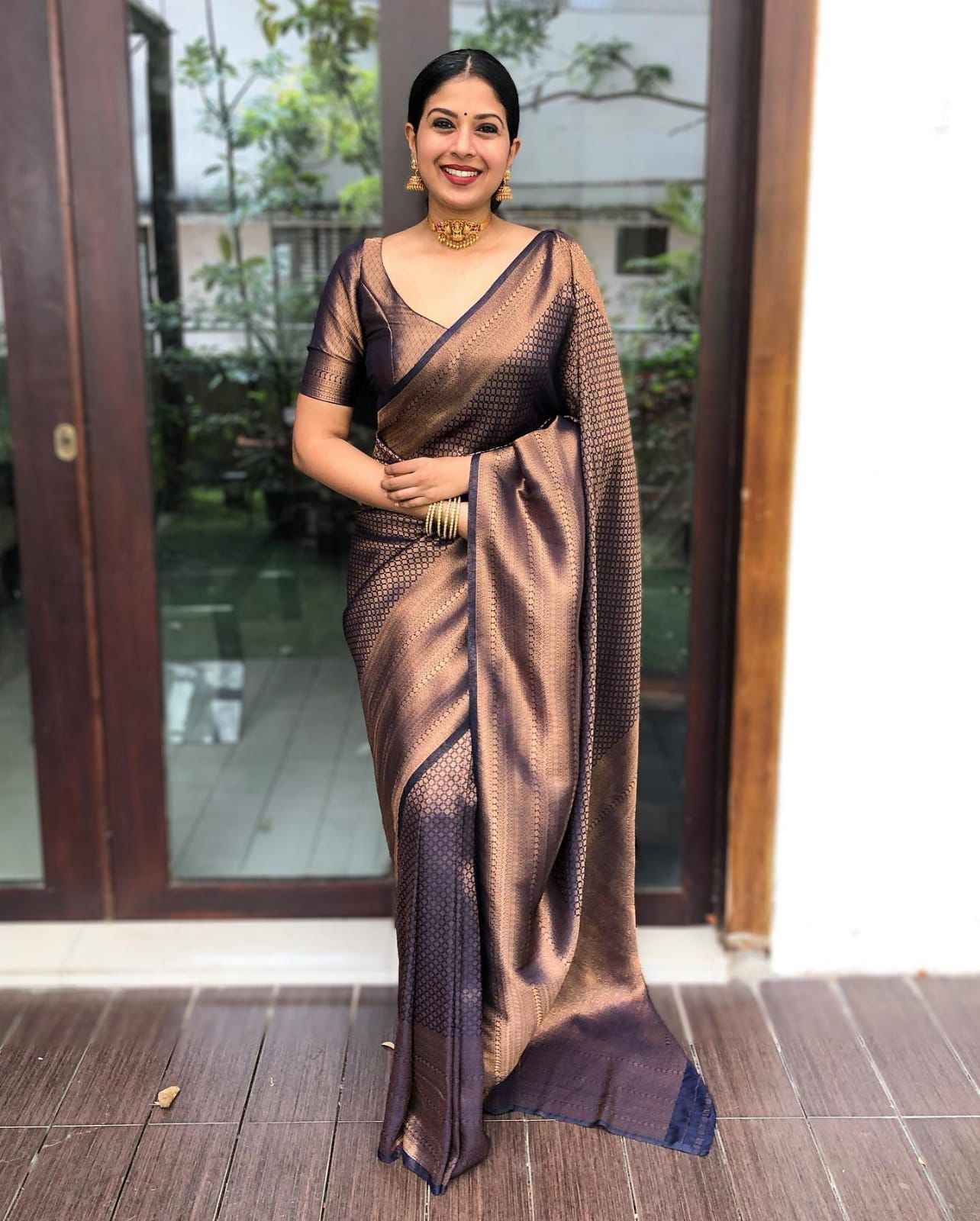 Brown Silk Saree