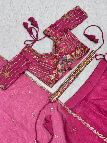 Premium Wedding Lehenga Choli Set – 9 Meter Flair